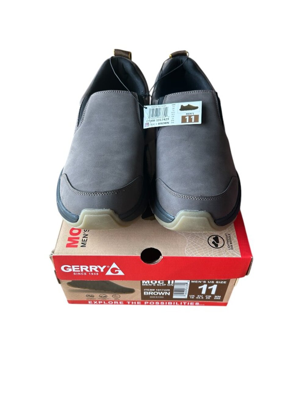 Gerry Men's Moc II Shoe Brown Size 11